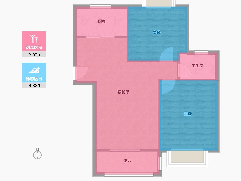 上海-上海市-泰翔佳苑-71.20-户型库-动静分区