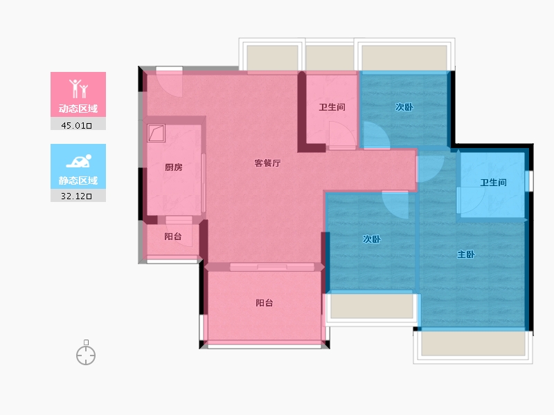 广东省-深圳市-万丰海岸城-72.15-户型库-动静分区