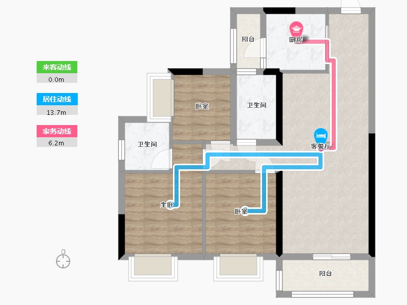 贵州省-贵阳市-西南上城博士府-84.10-户型库-动静线