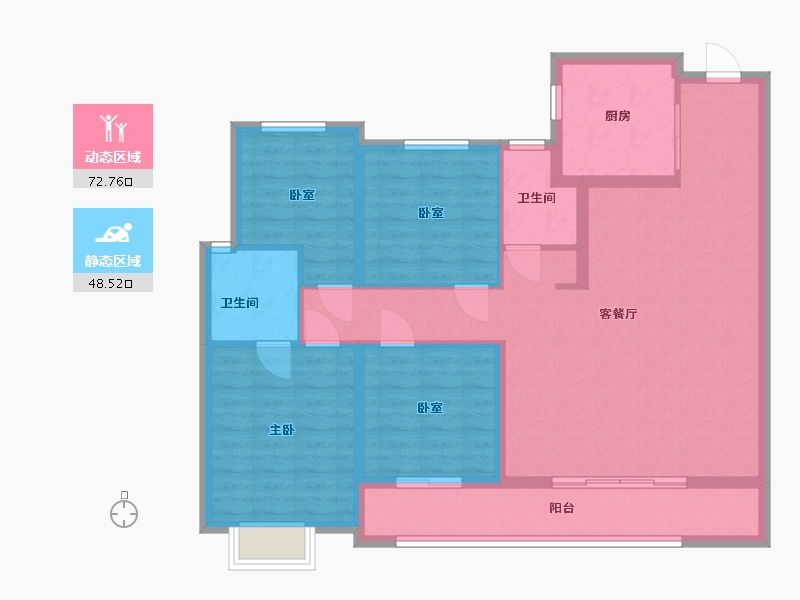 陕西省-西安市-未来城市-114.40-户型库-动静分区