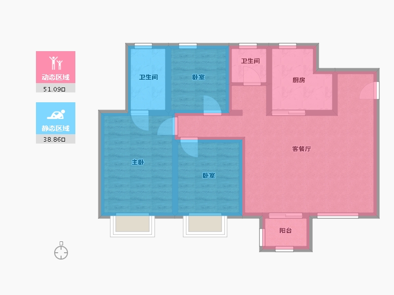 山东省-德州市-新河花园-100.00-户型库-动静分区