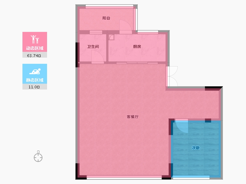 四川省-成都市-奥园半岛ONE-129.60-户型库-动静分区