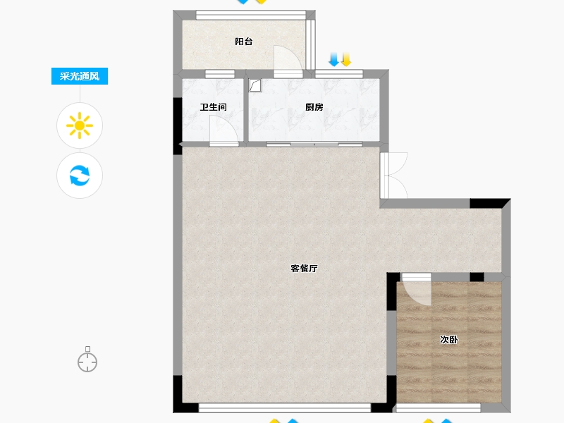 四川省-成都市-奥园半岛ONE-129.60-户型库-采光通风