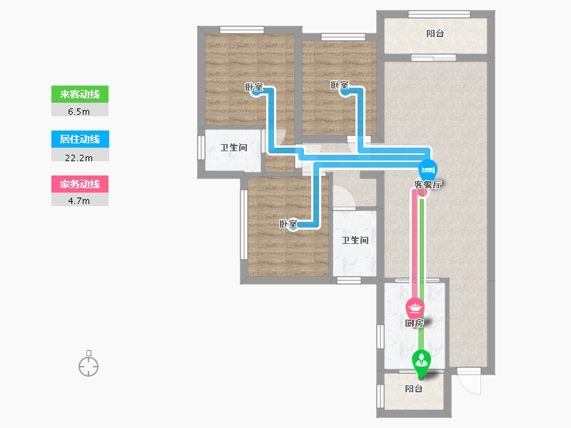 广东省-清远市-凯旋新城-79.00-户型库-动静线