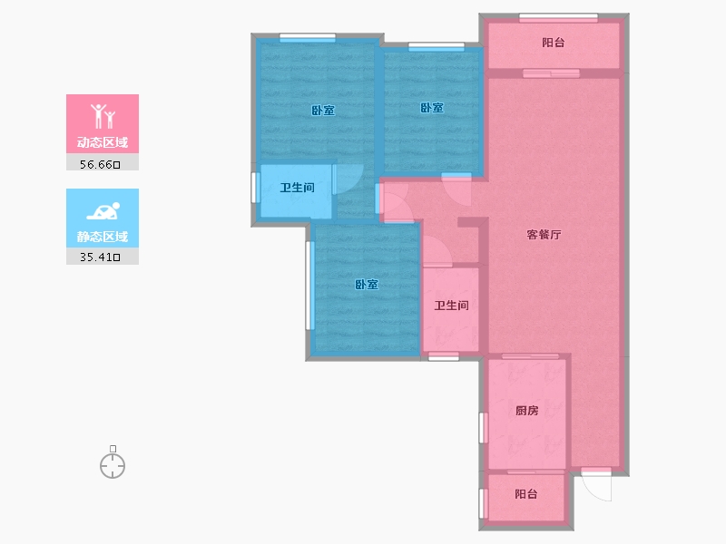 广东省-清远市-凯旋新城-79.00-户型库-动静分区