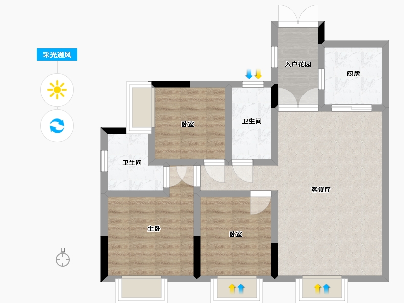 贵州省-遵义市-智慧名城-83.98-户型库-采光通风