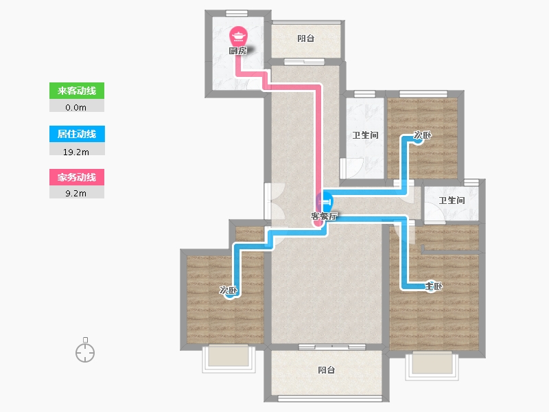 河北省-邢台市-月亮湾二期-105.15-户型库-动静线