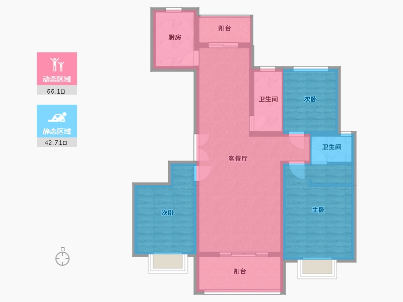 河北省-邢台市-月亮湾二期-105.15-户型库-动静分区