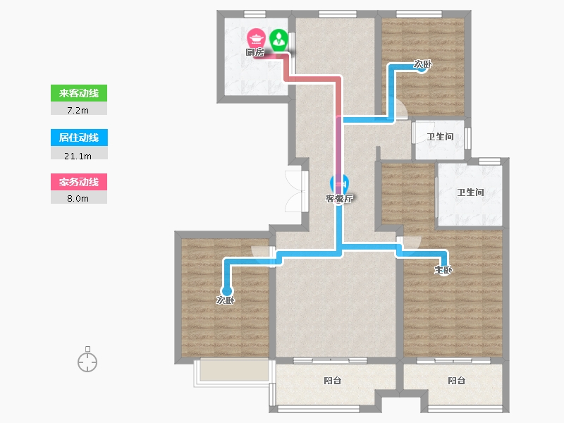 山东省-济南市-泰悦圣井院子-114.40-户型库-动静线