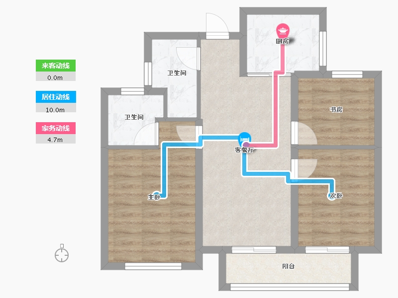 浙江省-杭州市-沐春明月-114.40-户型库-动静线