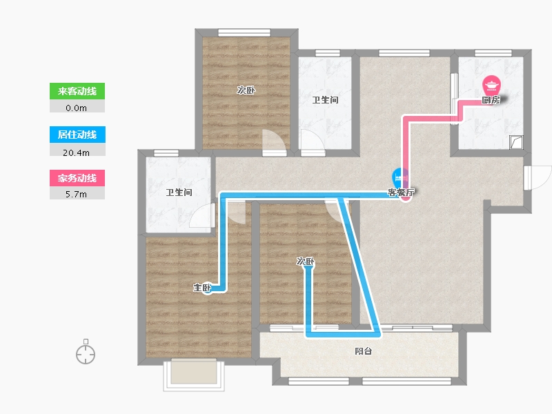 陕西省-渭南市-汇邦沋河瑞府-104.50-户型库-动静线