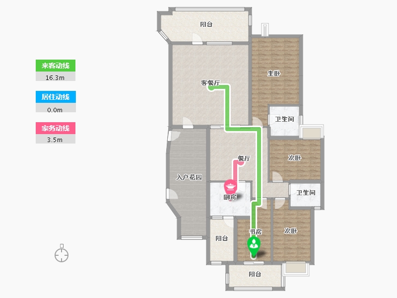 福建省-漳州市-龙宝花园-165.00-户型库-动静线