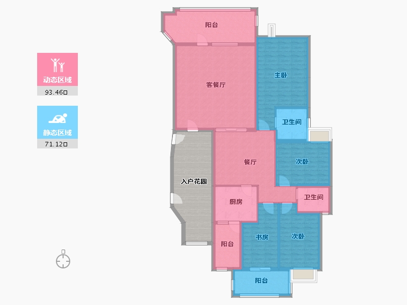 福建省-漳州市-龙宝花园-165.00-户型库-动静分区