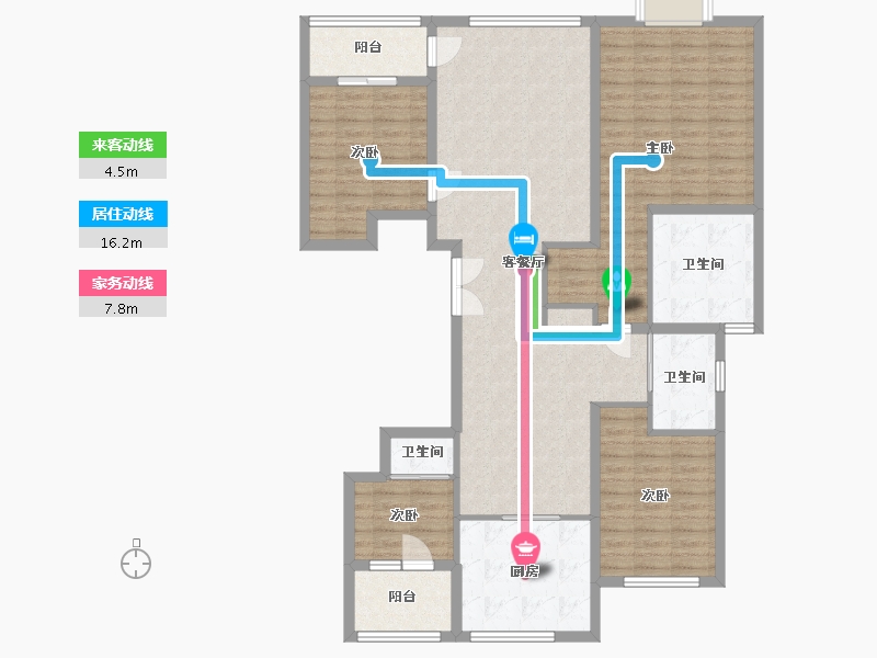 上海-上海市-百汇园-140.00-户型库-动静线