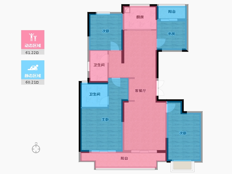 浙江省-金华市-稠州府-108.00-户型库-动静分区