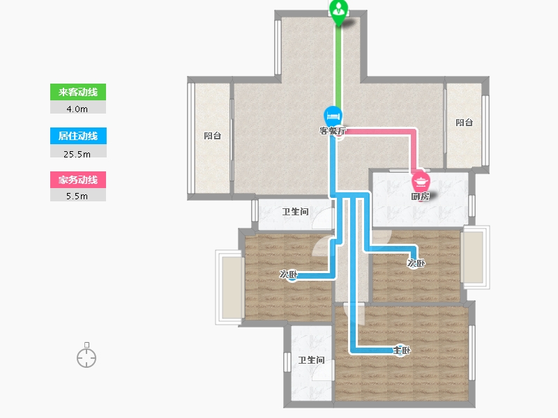 贵州省-贵阳市-金融城-104.00-户型库-动静线