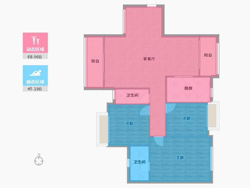 贵州省-贵阳市-金融城-104.00-户型库-动静分区