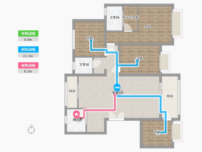 重庆-重庆市-中科中央公园城-112.90-户型库-动静线