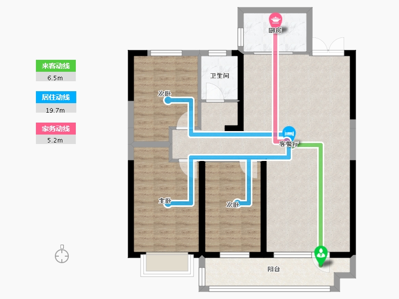 山东省-临沂市-创远金樾府-98.54-户型库-动静线