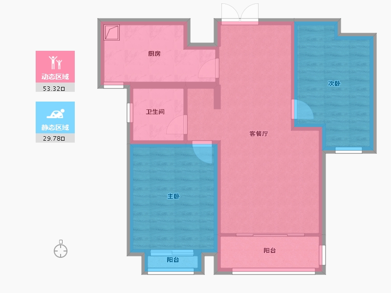 山西省-吕梁市-和熙家园三期-73.60-户型库-动静分区