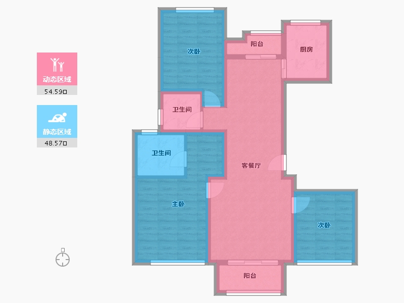 河北省-承德市-庄普新城-111.87-户型库-动静分区