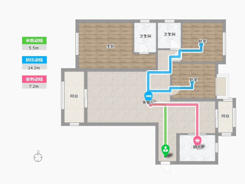 湖北省-黄石市-家天下-117.00-户型库-动静线