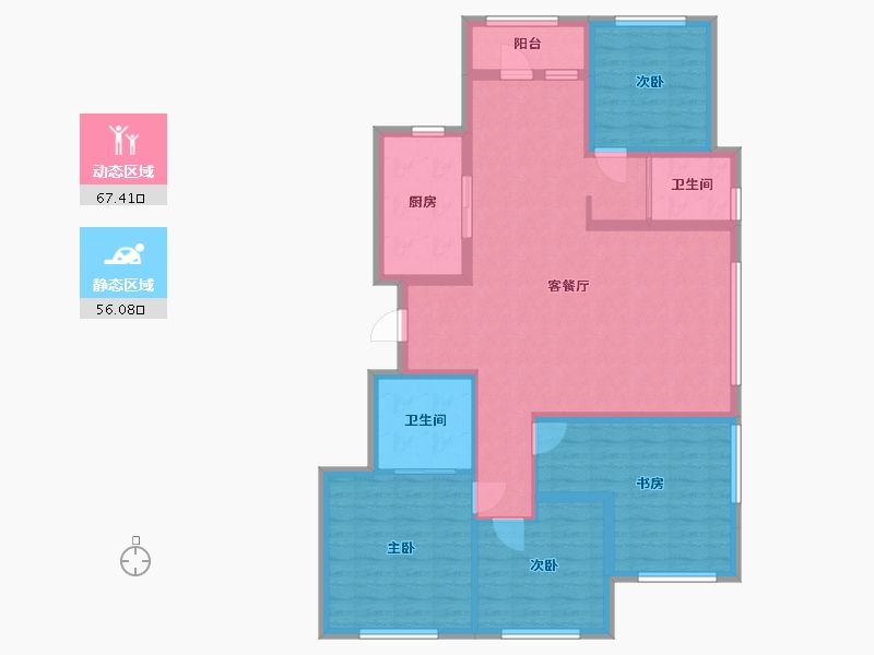 新疆维吾尔自治区-伊犁哈萨克自治州-悦府-114.40-户型库-动静分区