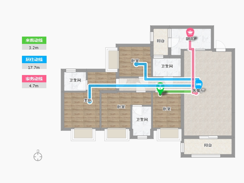 广东省-江门市-金洋金汇湾-107.10-户型库-动静线