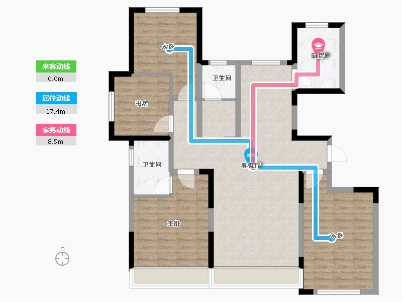 山东省-东营市-城市华府-112.80-户型库-动静线