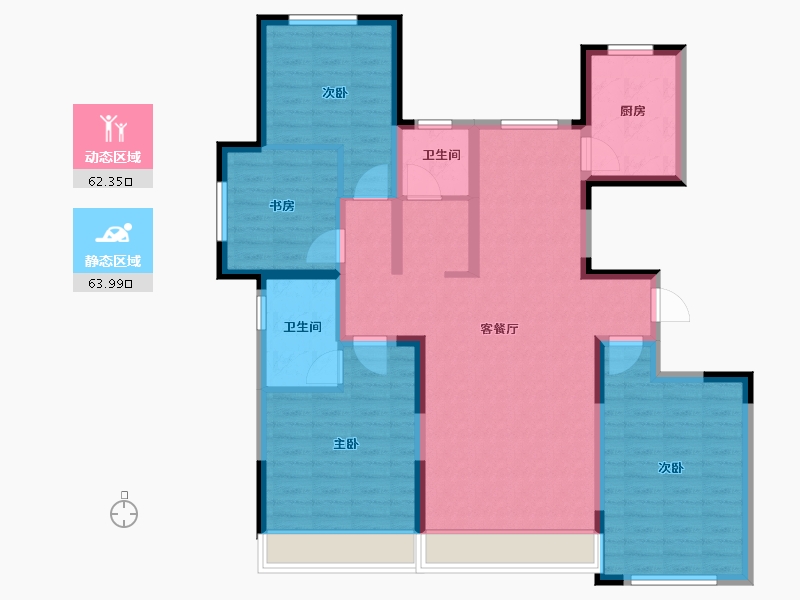 山东省-东营市-城市华府-112.80-户型库-动静分区