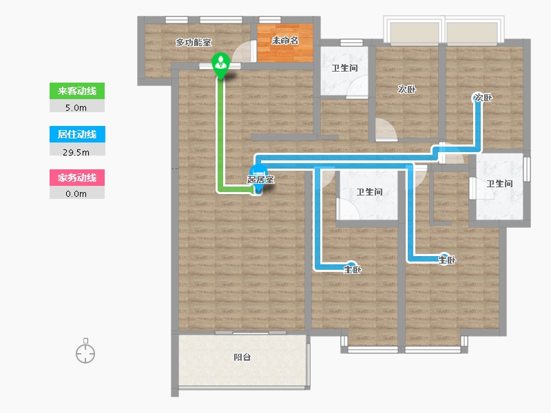 云南省-昆明市-怡泰A区-127.37-户型库-动静线