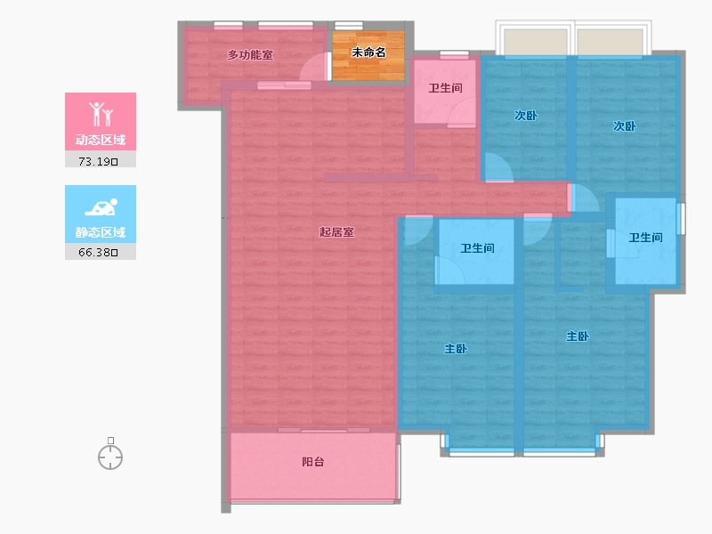 云南省-昆明市-怡泰A区-127.37-户型库-动静分区