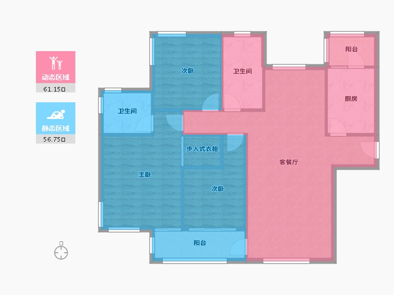 天津-天津市-时代奥城-121.00-户型库-动静分区