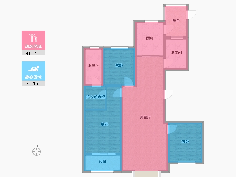 河北省-保定市-天鹅湖C区-108.80-户型库-动静分区