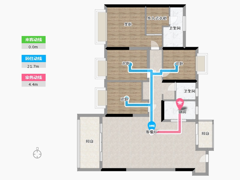 河南省-信阳市-梧桐壹号-120.00-户型库-动静线