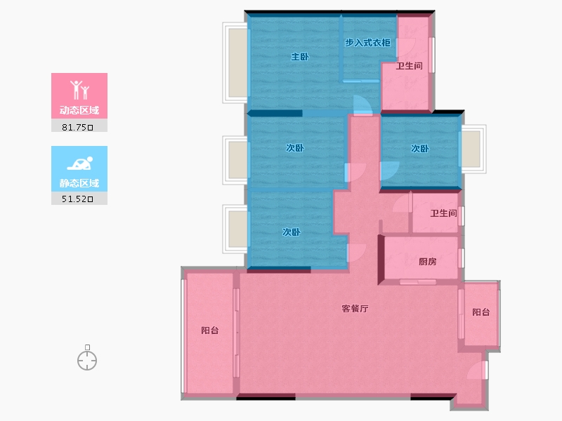 河南省-信阳市-梧桐壹号-120.00-户型库-动静分区