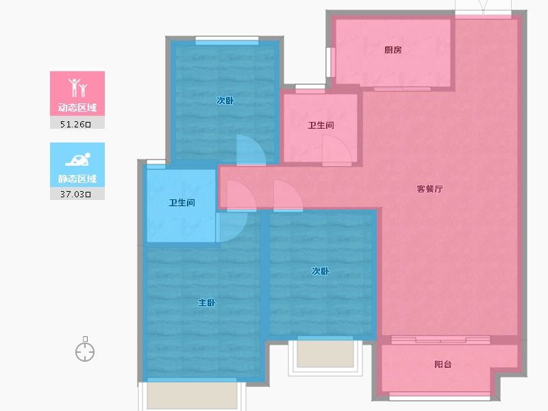 山西省-运城市-五洲观山悦-95.20-户型库-动静分区