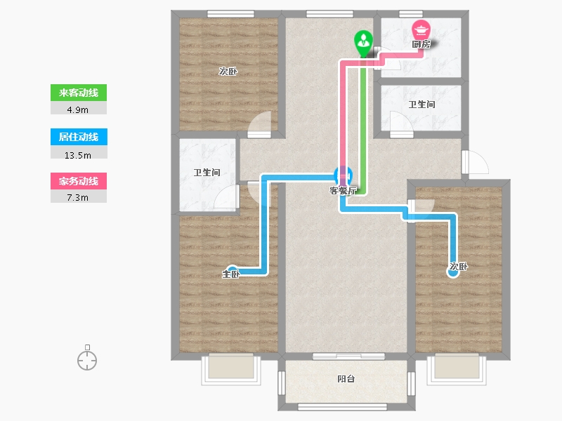 河北省-邢台市-锦熙庭苑-112.02-户型库-动静线