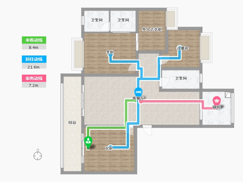 河南省-三门峡市-锦园-129.00-户型库-动静线