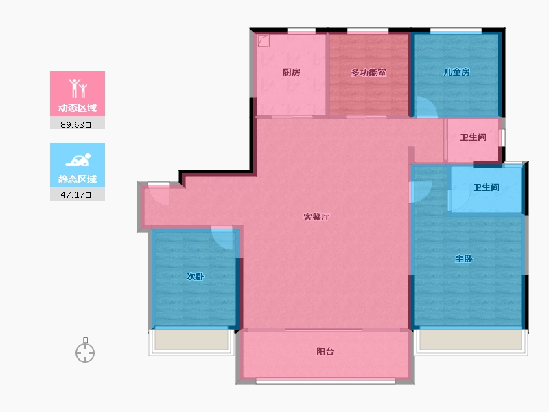 河南省-鹤壁市-凤起朝歌-125.00-户型库-动静分区