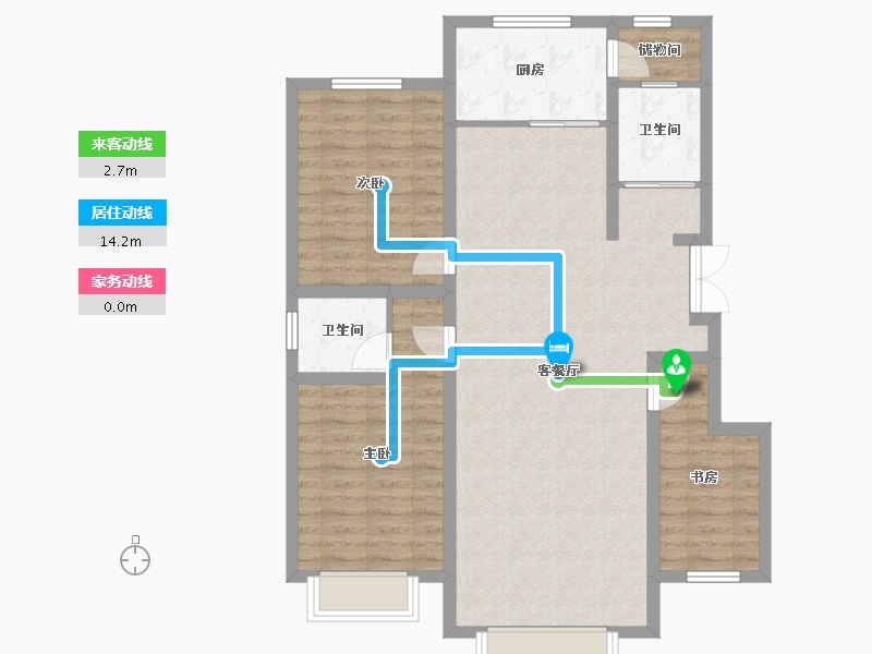 四川省-泸州市-龙宇幸福家园-101.98-户型库-动静线