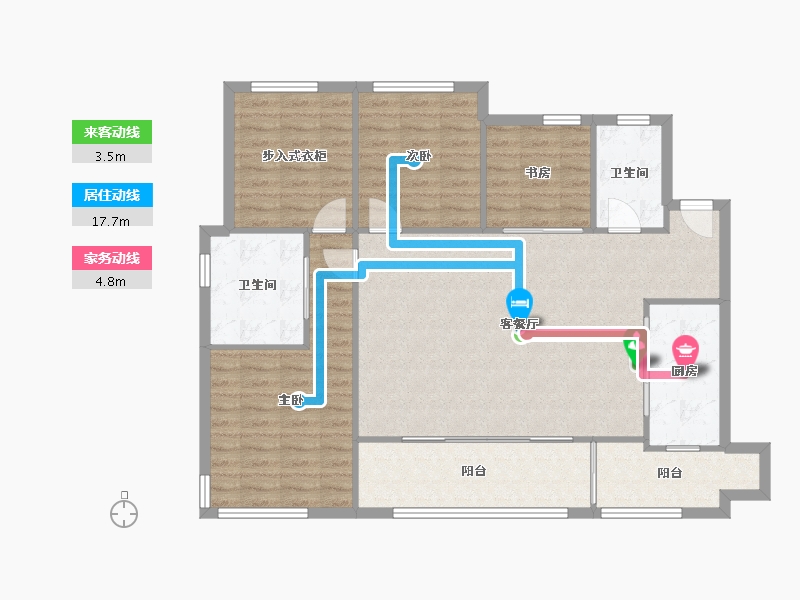 重庆-重庆市-盛泰礼嘉-120.00-户型库-动静线