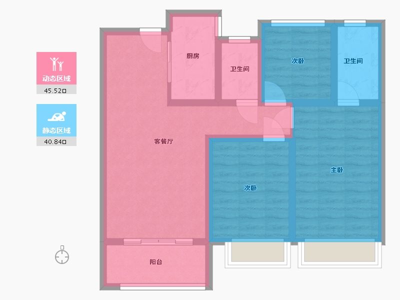 河南省-濮阳市-汇丰·剑桥城-83.78-户型库-动静分区