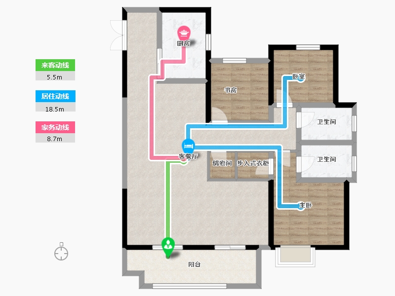 安徽省-六安市-舒城万达兰花园-112.82-户型库-动静线