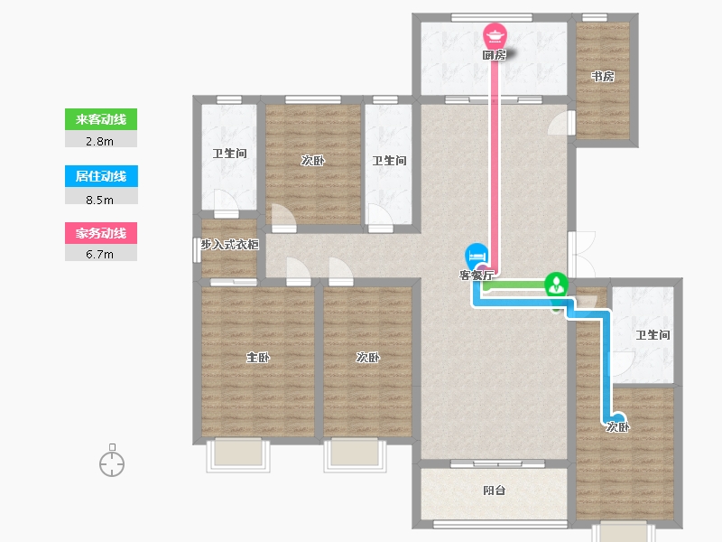 陕西省-宝鸡市-聚丰一城江山-153.00-户型库-动静线