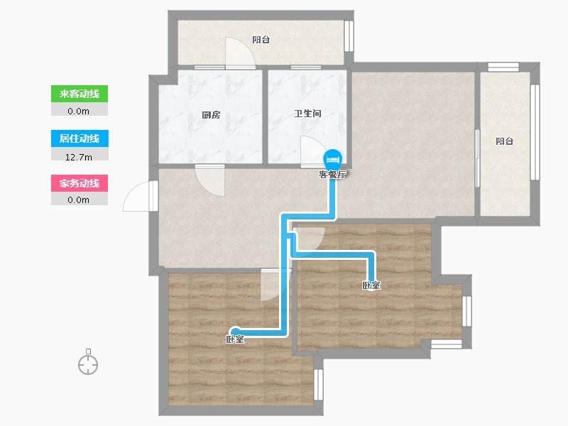 四川省-成都市-大源小区-64.00-户型库-动静线