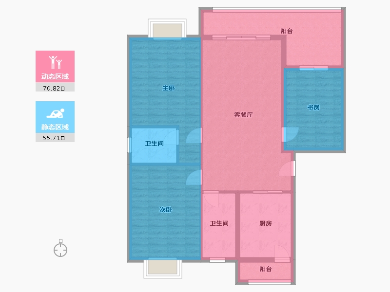 贵州省-黔东南苗族侗族自治州-贵州省黔东南州锦屏县赤溪家园-120.00-户型库-动静分区