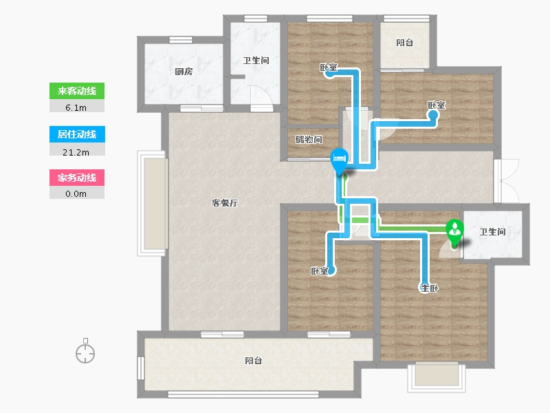 河南省-安阳市-青云筑-125.00-户型库-动静线