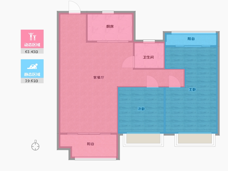 安徽省-合肥市-公园天著-95.00-户型库-动静分区