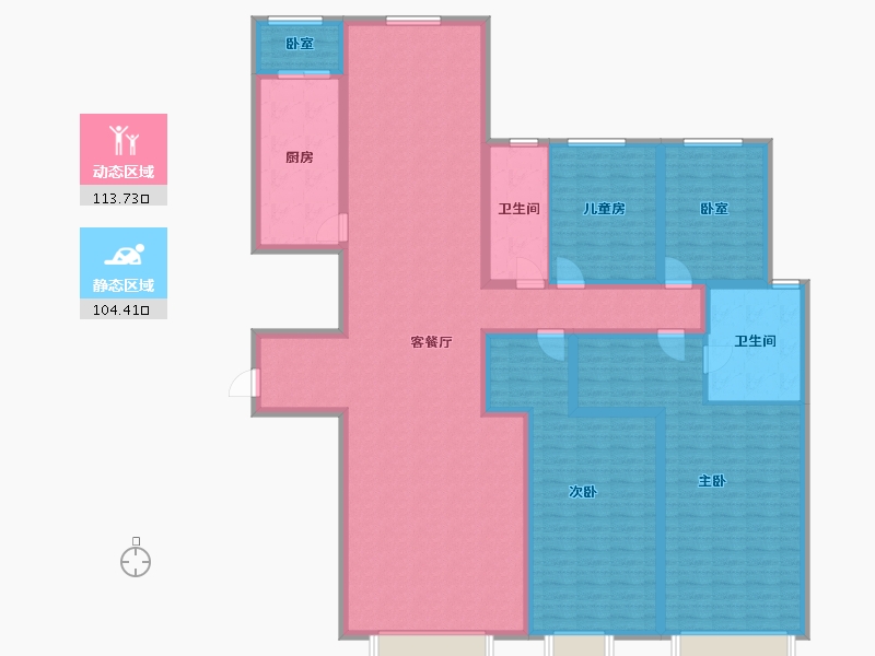 北京-北京市-壹亮马-198.00-户型库-动静分区